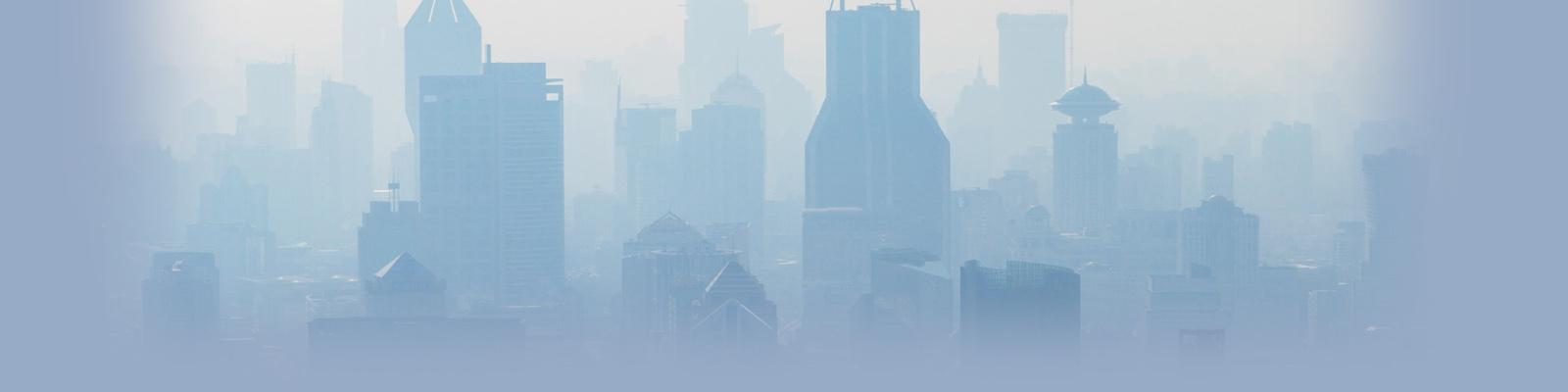 Smog in Shanghai, China