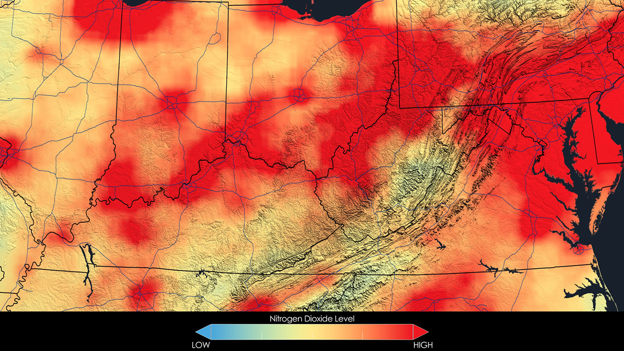 Image showing Air Quality in the Ohio Valley, 2005.