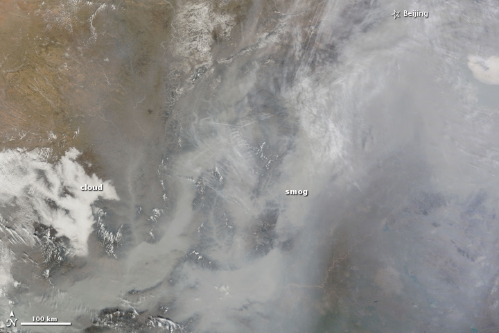 Pollution over China, 2011.